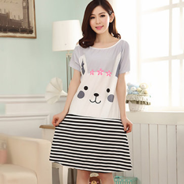 Đầm Thun Mặc Nhà Hoạt Hình Vai Cách Điệu