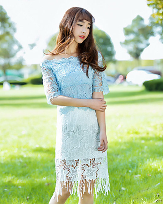 Váy Ren Hồng Tay Cánh Tiên, Thiết Kế Cao Cấp V2982 - Xuân Quỳnh Luxury