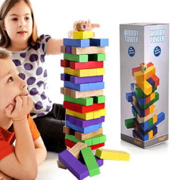 Trò Chơi Rút Gỗ Woody Tower Đa Màu Sắc - T.H Happy Time