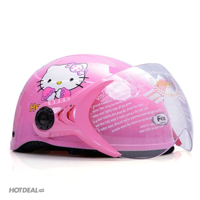Mũ Bảo Hiểm Trẻ Em Hello Kitty Màu Hồng Nhạt
