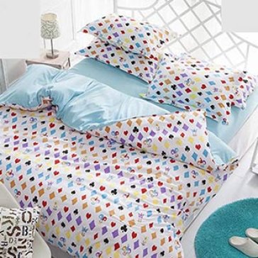  Bộ Drap Cotton Lụa Kèm Mền Họa Tiết Lá Bài Nổi Bật 