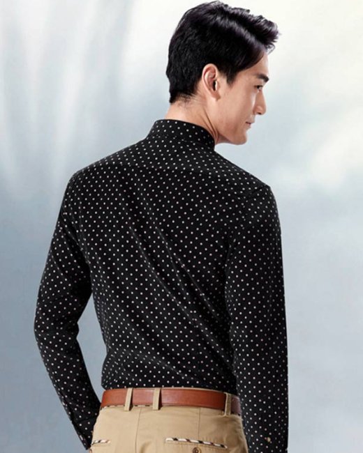 Áo Sơ Mi Nam Họa Tiết Chấm Bi Thời Trang Soty