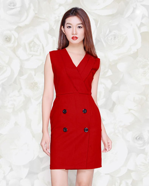 Đầm Hoa Nhí Cổ Chéo V Vạt Bèo – Đen – The Kat | Cửa hàng thời trang cao cấp