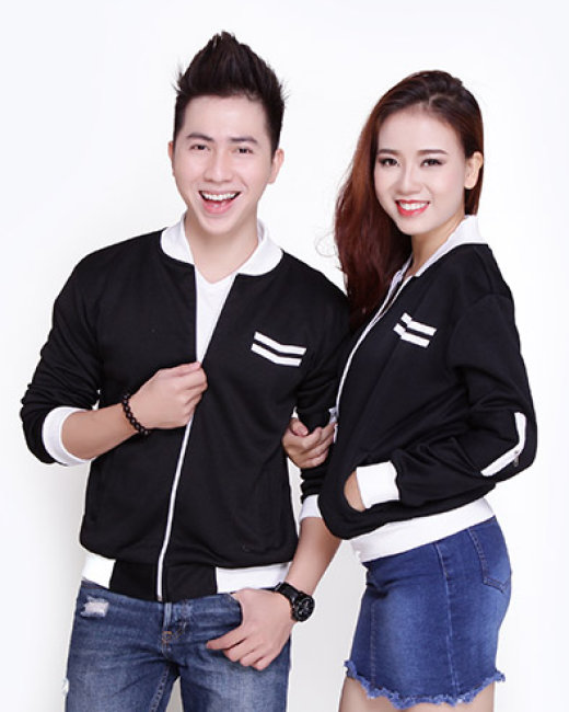 Áo Khoác Nam/ Nữ Bóng Chày Dây Kéo Thời Trang