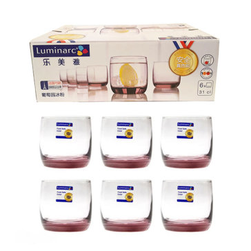 Bộ 6 Ly Thủy Tinh Thấp Luminarc Vigne Ice Pink L0524 ( 310Ml )