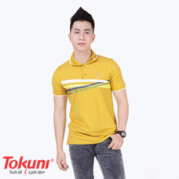 Áo Polo Cá Ngựa Vàng Nghệ Kẻ 012Cey Tokuni
